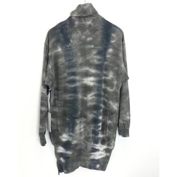 Young Fabulous Broke Light Green Tie-Dye Turtleneck Sweatshirt Tunic Dress M y2k - Picture 2 of 9